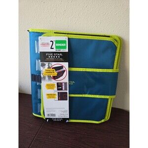 Mead Five Star 2" Binder 580 Sheet Capacity Exterior 5 tab Expanding File Green